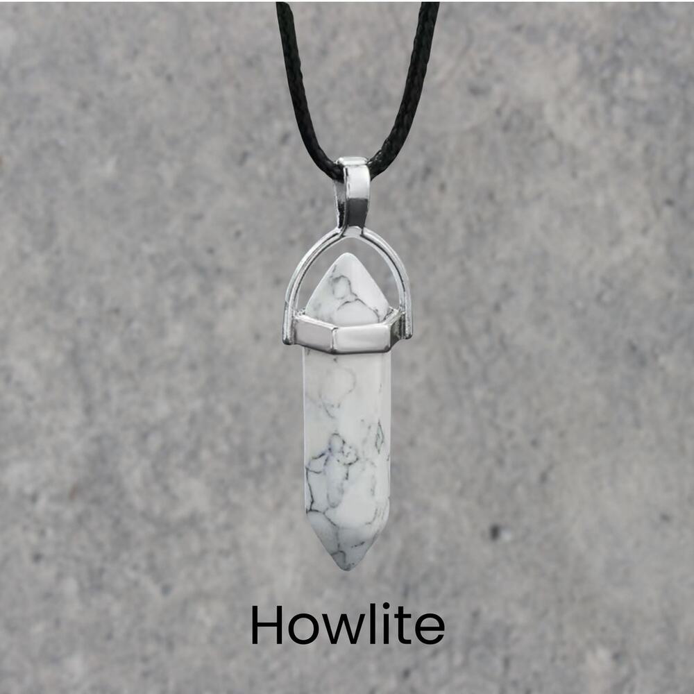 ⭐PICK 3/$30 Howlite Silver Pendant Necklace Boho Fairycore Spiritual